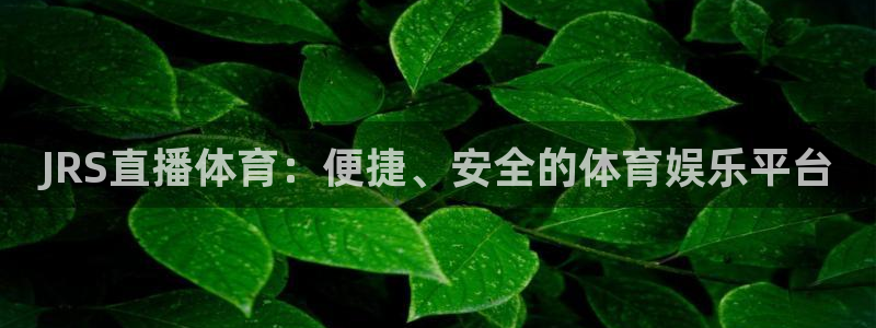 JRS直播体育：便捷、安全的体育娱乐平台